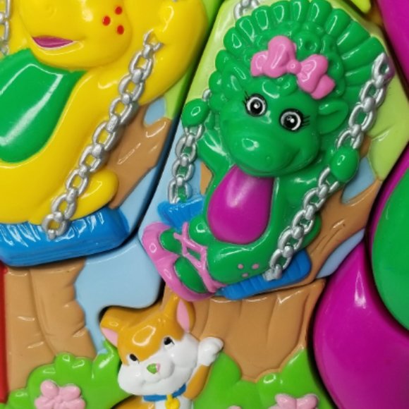 90s Vintage Barney and Friends Plastic Puzzle Toy - Picture 3 of 8